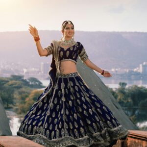 product information Marron Printed Chanderi Anarkali Dress