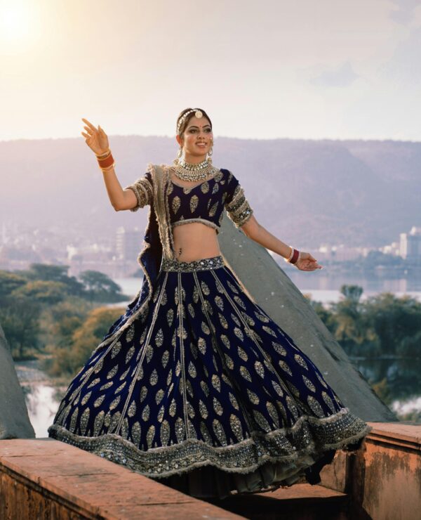 product information Marron Printed Chanderi Anarkali Dress