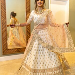 product information Marron Printed Chanderi Anarkali Dress